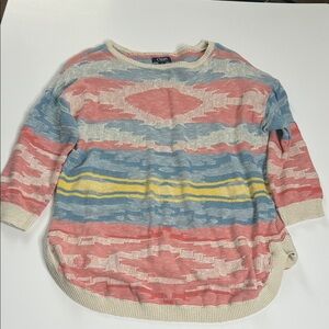 Chaps Multicolor Patterned Sweater